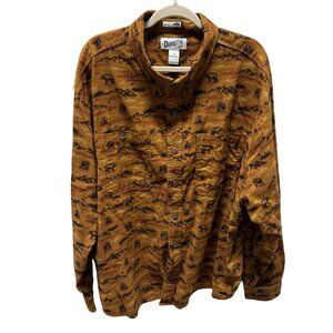 Duluth Trading Co Men's Free Swingin' Flannel Untucked Shirt 23124 Size 2XL